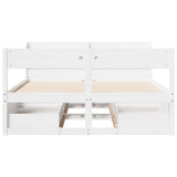 Bed Frame without Mattress White 140x190 cm Solid Wood Pine 3307135