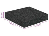 Rubber Granulate Patio Pad Black 9 x 9 x 2 cm Rubber 42027244