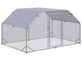 Walk in Chicken Run Chicken Coop Hen House Outdoor with Roof for 4-6 Chickens, 280 x 190 x 195cm T3398P350086