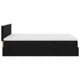 Ottoman Bed with Mattress & LEDs Black 140x200cm Velvet 3312556