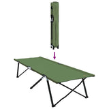 Folding Camping Bed Green 206 x 76 x 74 cm Oxford and Steel 42003166