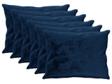 Cushion Cover 6 pcs HEERLEN Navy Blue 80 x 80 cm Flannel 913766