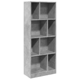 Bookcase Concrete Grey 57x28.5x141 cm Engineered Wood 847999