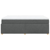 Box Spring Bed with Mattress Dark Grey 140x200 cm Fabric 3285381
