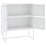 Highboard White 80x35x100 cm Steel 335881