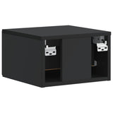 Wall-Mounted Bedside Cabinet 2 pcs Black 34.5 x 33 x 20 cm 899108