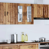 Kitchen Wall Cabinet with Glass Door Porto Old Wood 854155