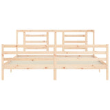 Bed Frame without Mattress 200x200 cm Solid Wood 3194721