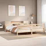 Bookcase Bed without Mattress 200x200 cm Solid Wood Pine 3322211
