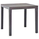 48785 Garden Table Mocca 78x78x72 cm Plastic