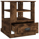 Side Table Smoked Oak 50x50x60 cm Engineered Wood 816413