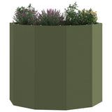Planter Olive Green 60 x 60 x 50 cm Steel 883762