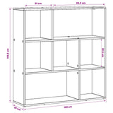 Book Cabinet 102 x 29 x 103.5 cm Engineered Wood Black Oak 8015689