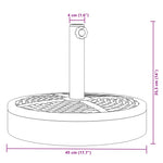 ZNTS Parasol Base for Ø38 / 48 mm Poles 25 kg Round 4007984