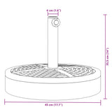 ZNTS Parasol Base for Ø38 / 48 mm Poles 25 kg Round 4007984
