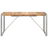 Dining Table 160x80x75 cm Solid Rough Mango Wood 321563