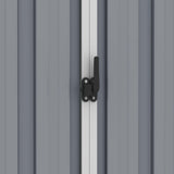 Garden Shed Grey 205x129x183 cm Galvanised Steel 46298