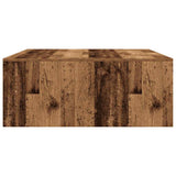 Coffee Table with Drawers Old Wood 100x100x40 cm 3328406