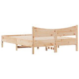 Bed Frame without Mattress 135x190 cm Double Solid Wood Pine 844745