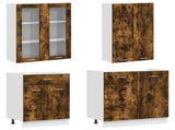 Kitchen Unit LYON 8 pcs Smoked Oak Engineered Wood 3438519