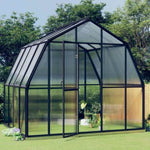 ZNTS Greenhouse with Base Frame Anthracite 6.43 m² Aluminium 3098018