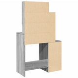 Dressing Table with Cabinet Grey Sonoma 80x35x132 cm 848239