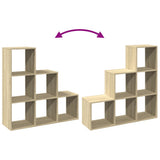 Room Divider Bookcase 3-Tier Sonoma Oak 99x29x99 cm Engineered Wood 857960