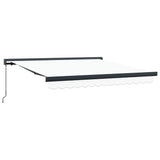 Retractable Awning White 350 x 250 cm Fabric and Metal 3330371
