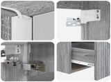 Bathroom Cabinet Set 4 pcs Grey Sonoma 103.5 x 15.5 x 70 cm 3406348