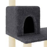 Cat Tree with Sisal Scratching Posts Dark Grey 118.5 cm 171429
