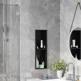 Shower Niche Black 60 x 20 x 9.5 cm Stainless Steel 42012663