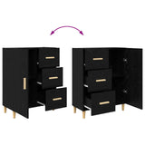 Sideboard Black oak 34 x 69.5 x 90 cm Engineered wood 880654
