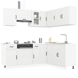 11 Piece Kitchen Cabinet Set Kalmar White Engineered Wood 3314941