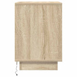 Bedside Cabinets with LED Lights 2 pcs Sonoma Oak 38x34x50 cm 861270