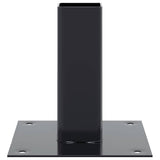 Post Bases Square 12 pcs Anthracite 51x51 mm Powder-coated Steel 42000021
