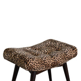 Leopard Print Curved Bench IN1712