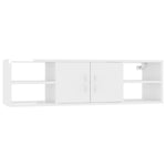 Wall Shelf High Gloss White 102x30x29 cm Engineered Wood 806262