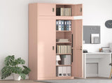 Storage Cabinet 2 pcs Pink 90 x 40 x 220 cm Steel Lockable 3438658