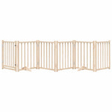 Dog Gate with Door Foldable 6 Panels 300 cm Solid Wood Fir 352269
