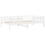 Bed and Bench Set with Roof without Mattress White 75x190 cm Small Single 3282184