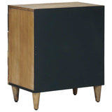 Bed cabinet with Drawer Brown 50 x 33 x 60 cm Solid Mango Wood 4018343