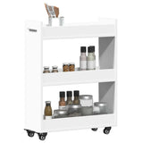 Cabinet with Wheels White 60x22x79 cm Engineered Wood 840415