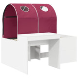 Bed with Tunnel 3 pcs Artisian Oak and Red Engineered Wood 3423513