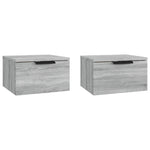 ZNTS Wall-mounted Bedside Cabinets 2 pcs Grey Sonoma 34x30x20 cm 817090