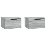 ZNTS Wall-mounted Bedside Cabinets 2 pcs Grey Sonoma 34x30x20 cm 817090