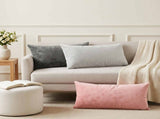 Cushion Cover 12 pcs HEERLEN Light Grey 40 x 80 cm Flannel 910185