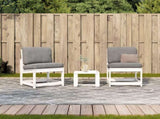3 Piece Garden Lounge Set White Solid Wood Pine 832621