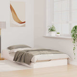 Bed Frame White 75 x 190 cm Solid Pine Wood 873398