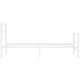 Metal Bed Frame without Mattress with Footboard White 100x190cm 355426