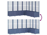 Garden Planter with Trellis Blue Grey 160x160x140 cm PP 367881